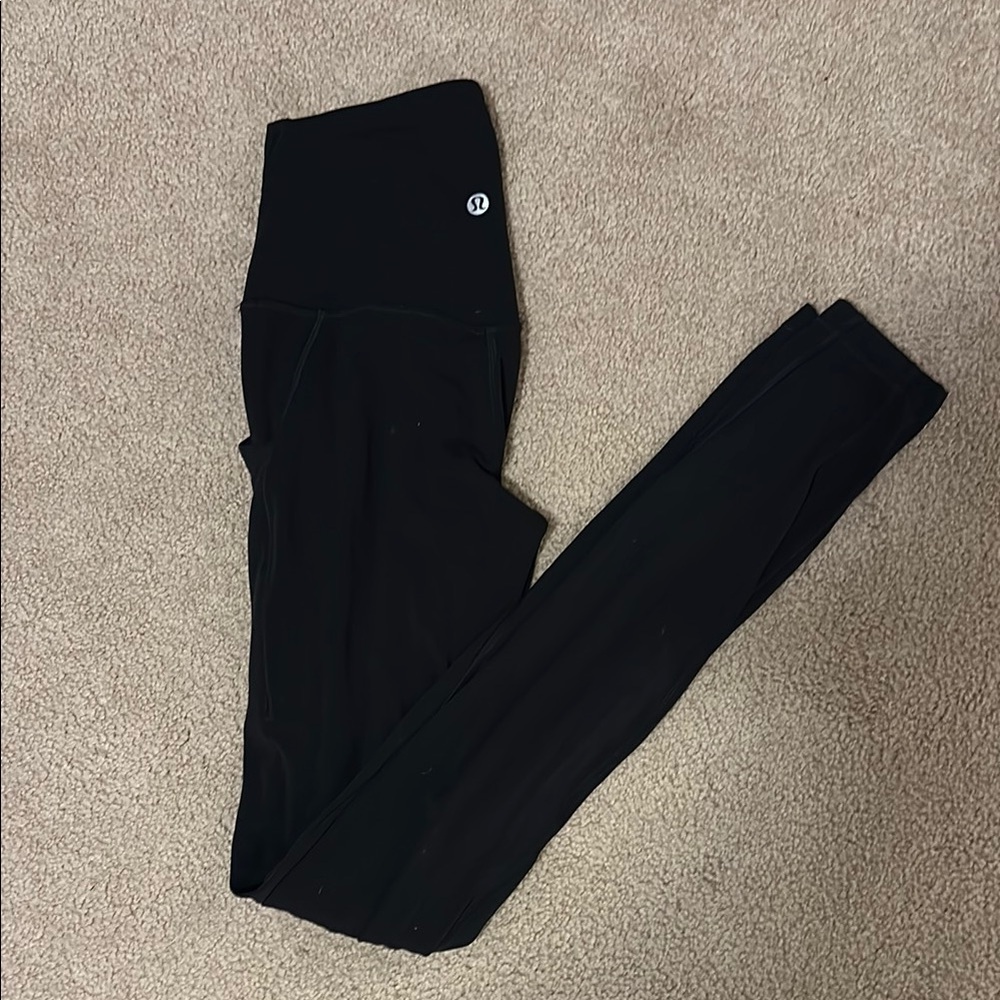 Lululemon Black High-Waisted Leggings with pockets!